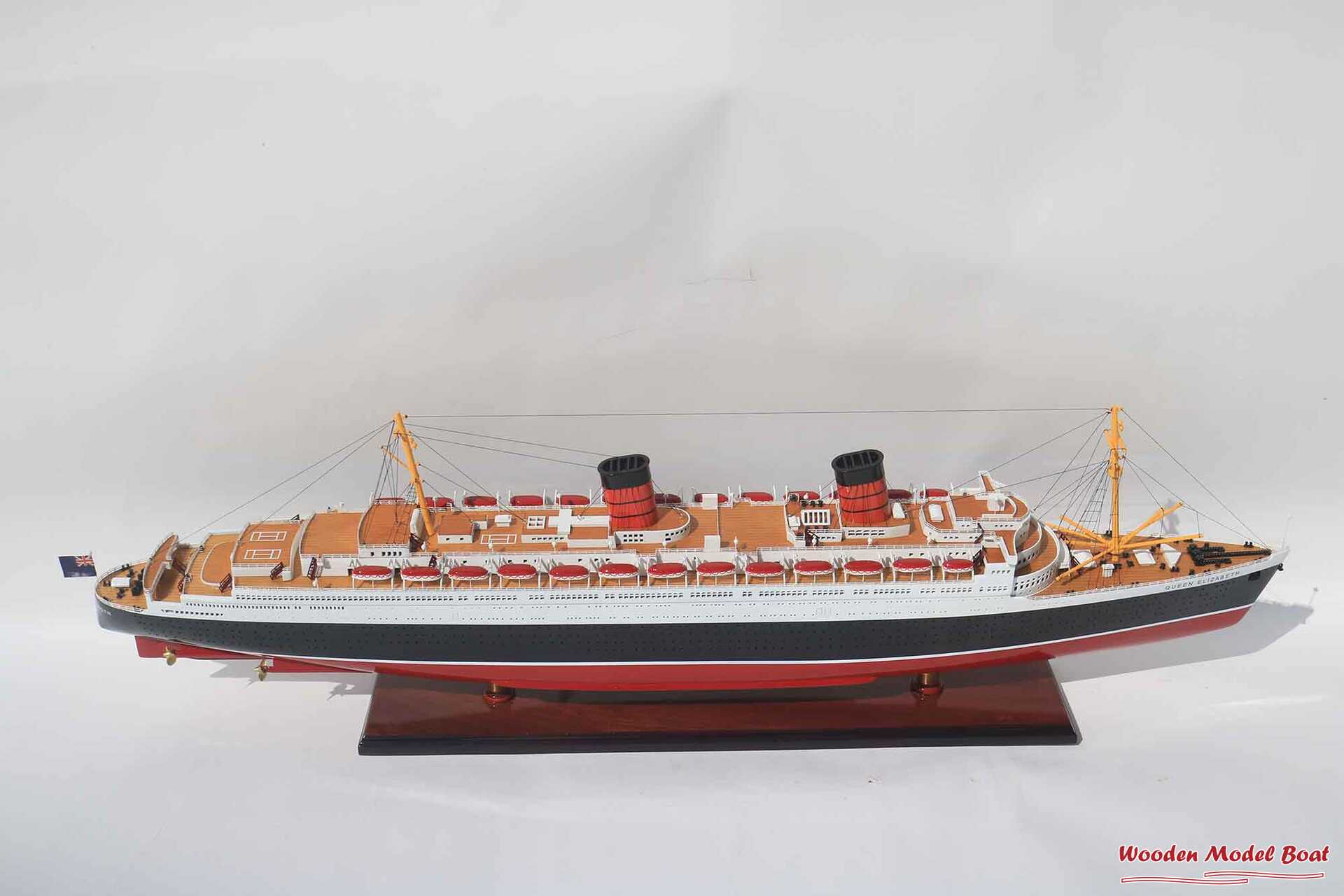 RMS Queen Elizabeth Cruise Ship Model (5) Wooden Model Boat Handicraft RMS Queen Elizabeth Cruise Ship Model 5 Wooden Model Boat Handicraft