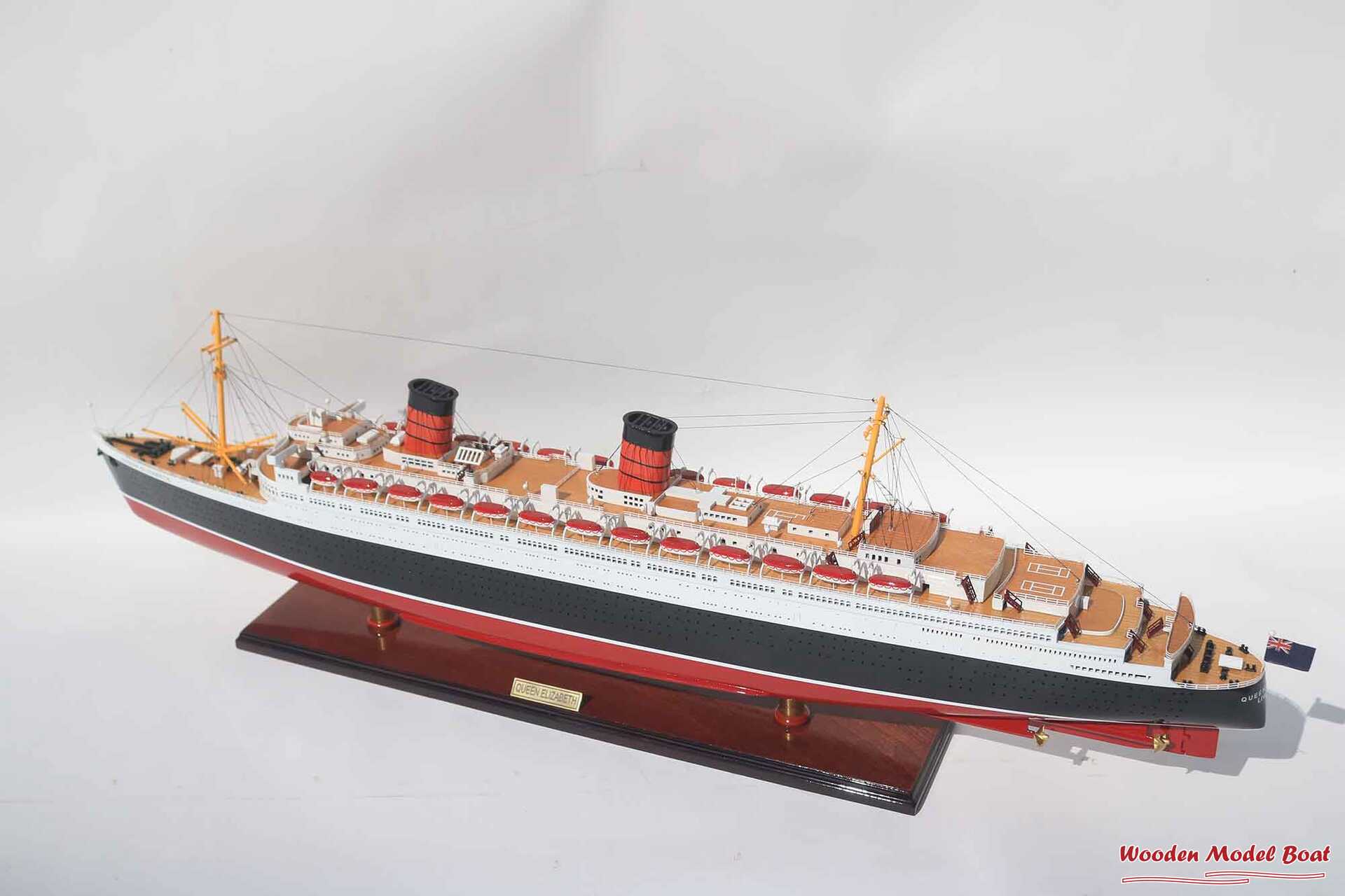 RMS Queen Elizabeth Cruise Ship Model (7) Wooden Model Boat Handicraft RMS Queen Elizabeth Cruise Ship Model 7 Wooden Model Boat Handicraft