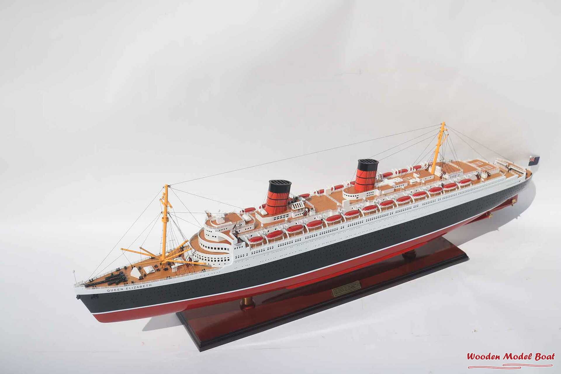 RMS Queen Elizabeth Cruise Ship Model (9) Wooden Model Boat Handicraft RMS Queen Elizabeth Cruise Ship Model 9 Wooden Model Boat Handicraft
