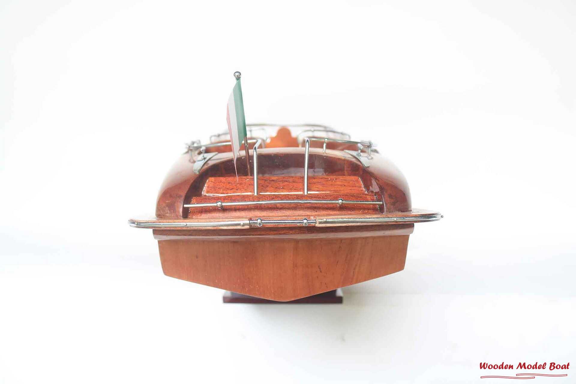 Riva Rama 44 Natural Wood Finished RC Speed Boat Model (12) Wooden Model Boat Handicraft Riva Rama 44 Natural Wood Finished RC Speed Boat Model 12 Wooden Model Boat Handicraft