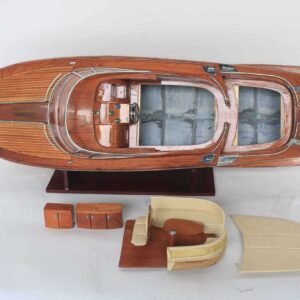 Wooden Model Boat 75 Riva Rama 44 Natural Wood Finished RC Speed Boat Model 3 Wooden Model Boat Handicraft