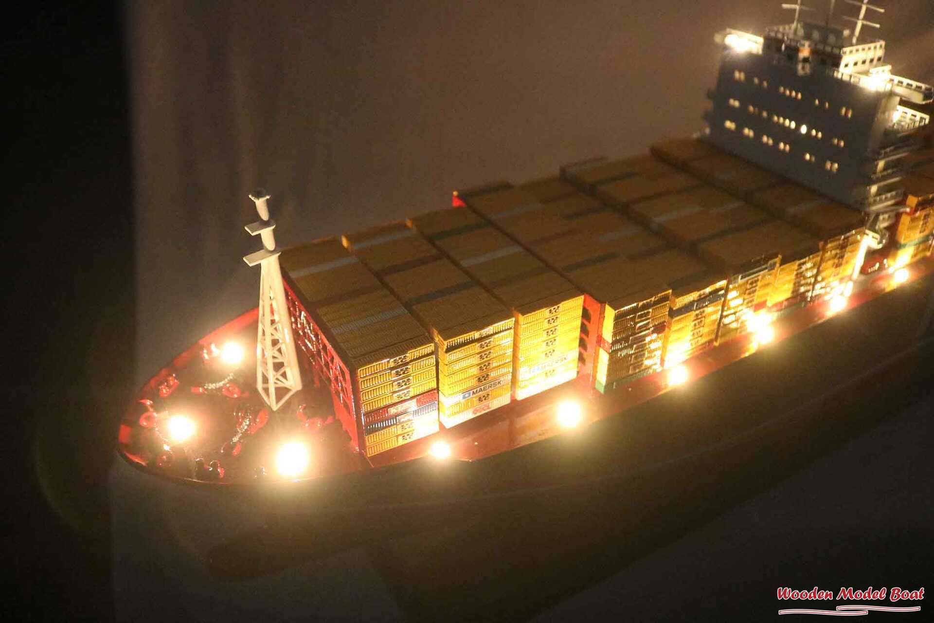 MSC Oliver Boat With Light Model (10) Wooden Model Boat Handicraft