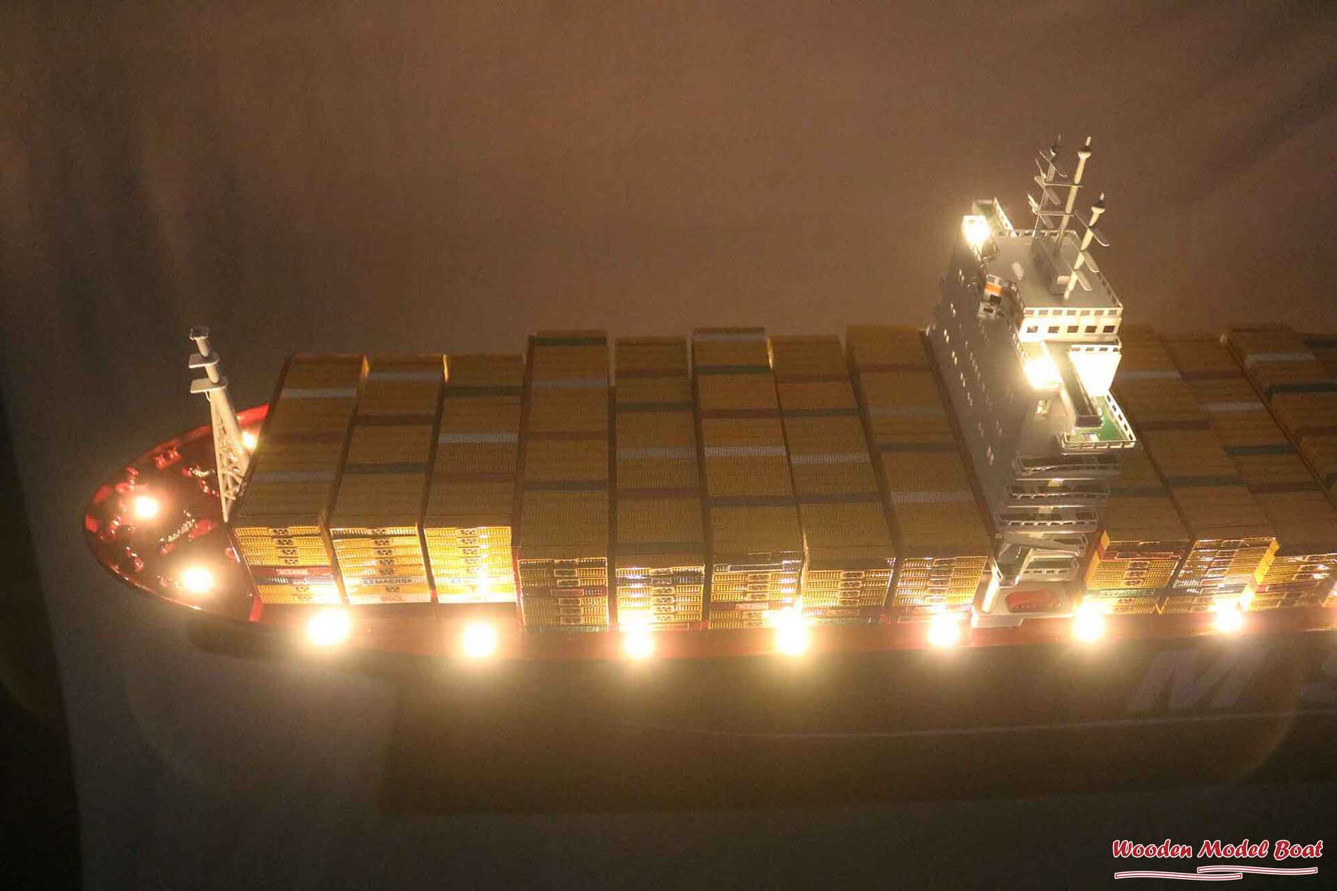 MSC Oliver Boat With Light Model (13) Wooden Model Boat Handicraft
