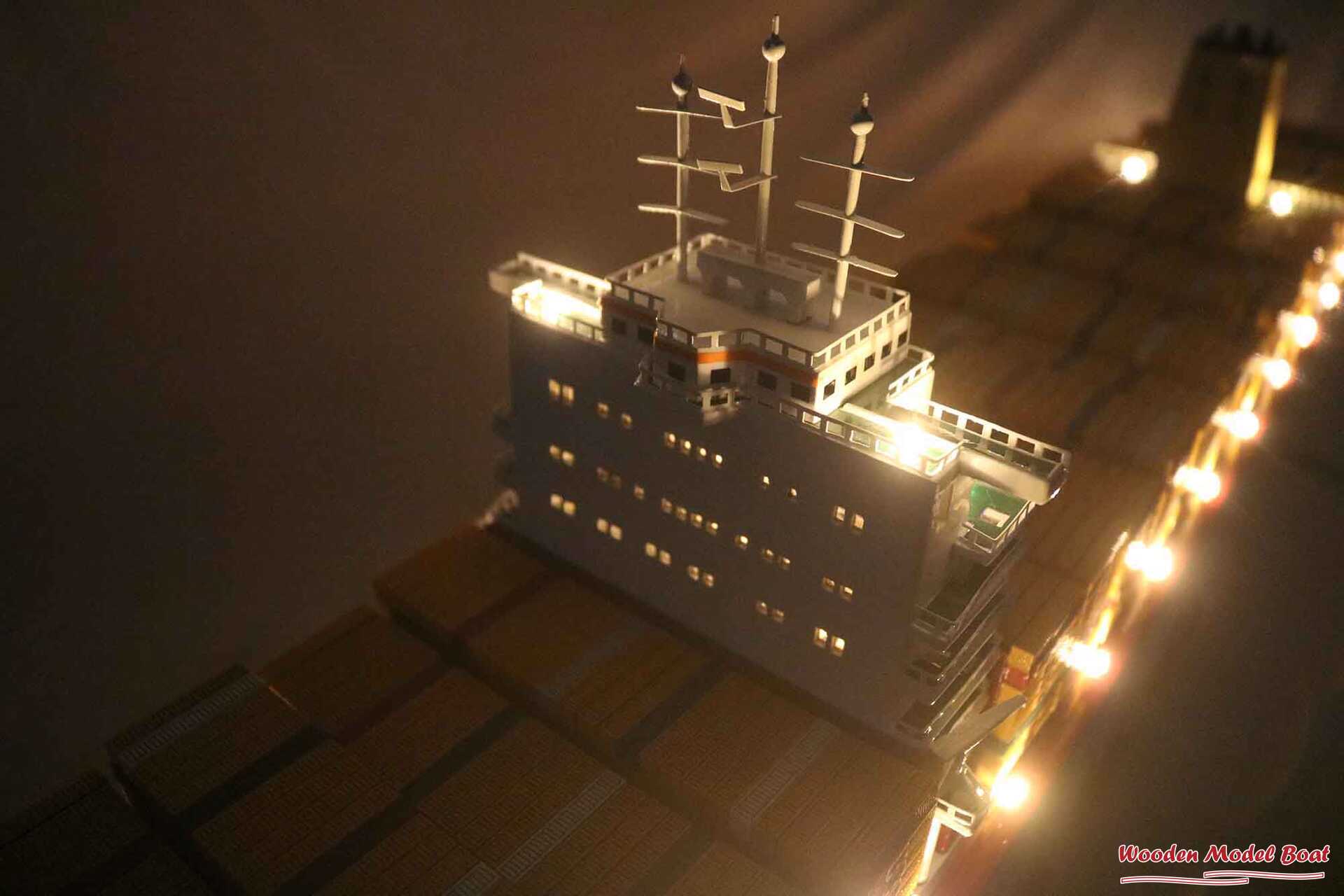 MSC Oliver Boat With Light Model (9) Wooden Model Boat Handicraft
