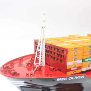 Wooden Model Boat 52 MSC Oliver Container Ship Model 2 Wooden Model Boat Handicraft
