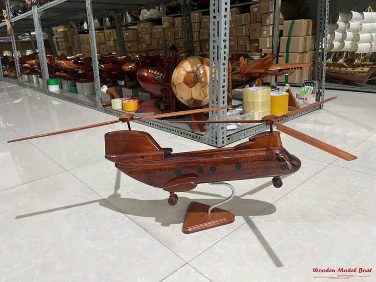 Wooden Helicopter Model