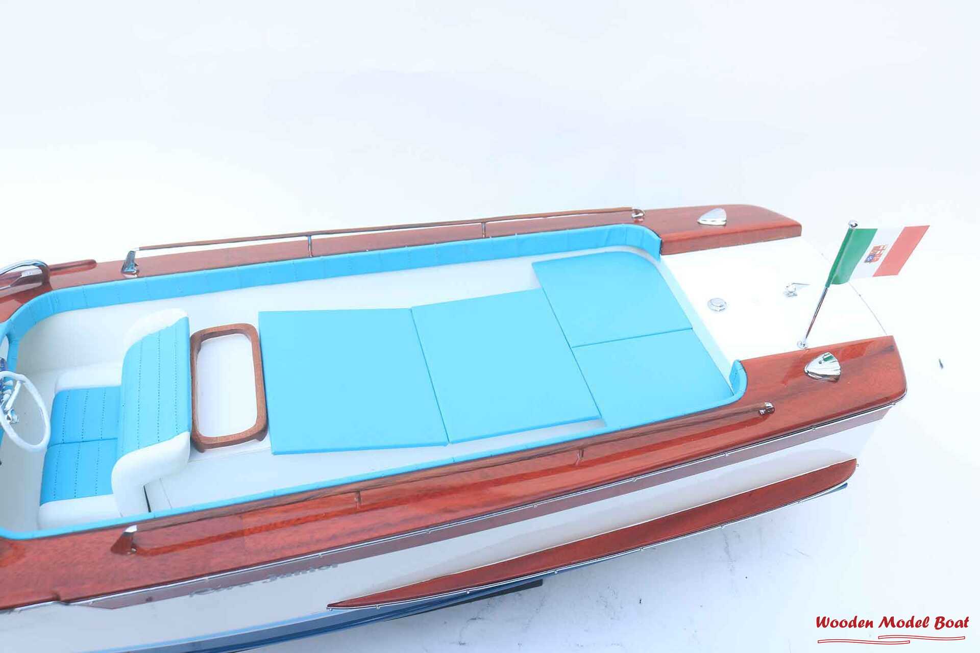 Riva Junior (1967 – 1972) Speed Boat Model (11) Wooden Model Boat Handicraft Riva Junior 1967 – 1972 Speed Boat Model 11 Wooden Model Boat Handicraft