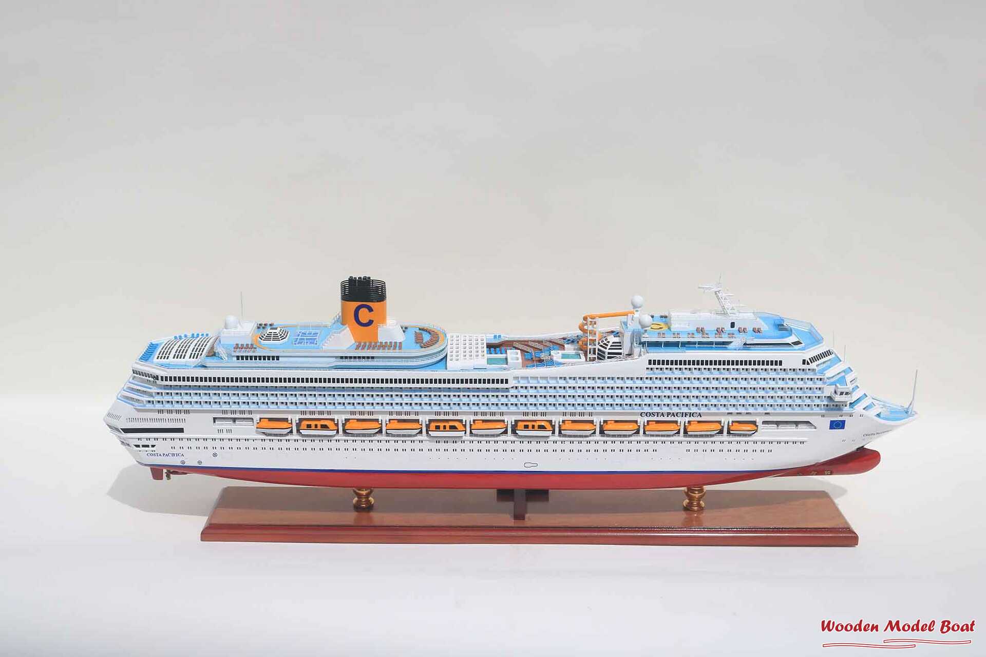 Costa Pacifia Cruise Ship Model (13) Wooden Model Boat Handicraft Costa Pacifia Cruise Ship Model 13 Wooden Model Boat Handicraft