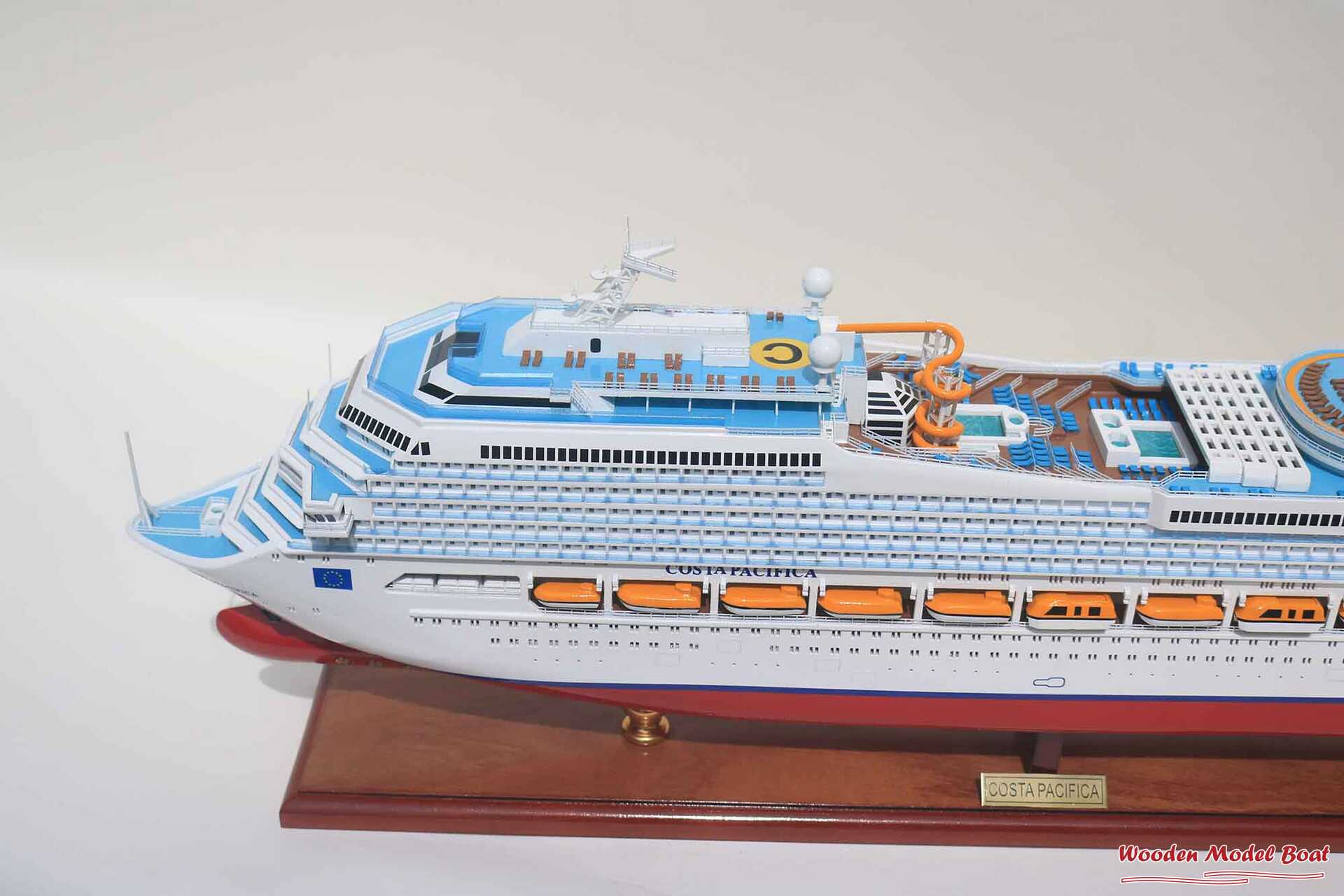 Costa Pacifia Cruise Ship Model (15) Wooden Model Boat Handicraft Costa Pacifia Cruise Ship Model 15 Wooden Model Boat Handicraft